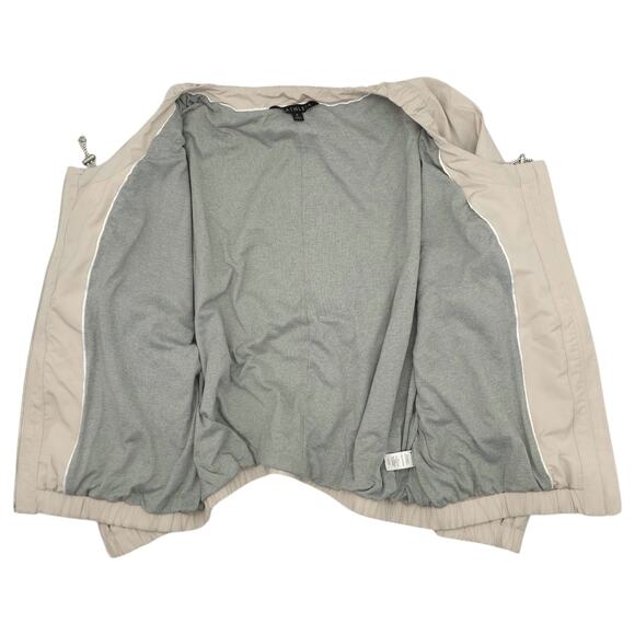 Athleta Jacket Womens Large Beige Full Zip Windbreaker Lightweight Chill Bomber - Picture 8 of 13